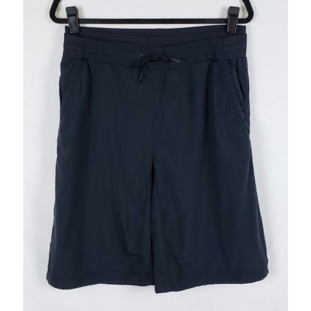 Indygena Wide Leg Shorts Womens M Black Moisture-Wick Pull On Hike Travel